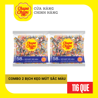 [100 QUE TẶNG 16 QUE] COMBO Kẹo Mút Chupa Chups Hương Trái Cây và Tô Màu hỗn hợp
