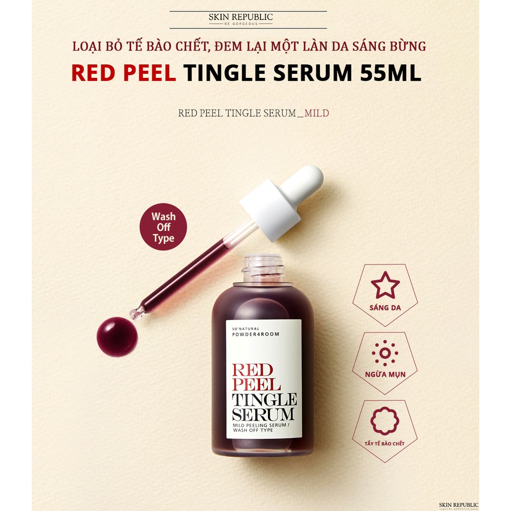 [Hcm][100% Auth] - 55Ml - Tẩy Tế Bào Chết Hóa Học Red Peel Tingle Serum