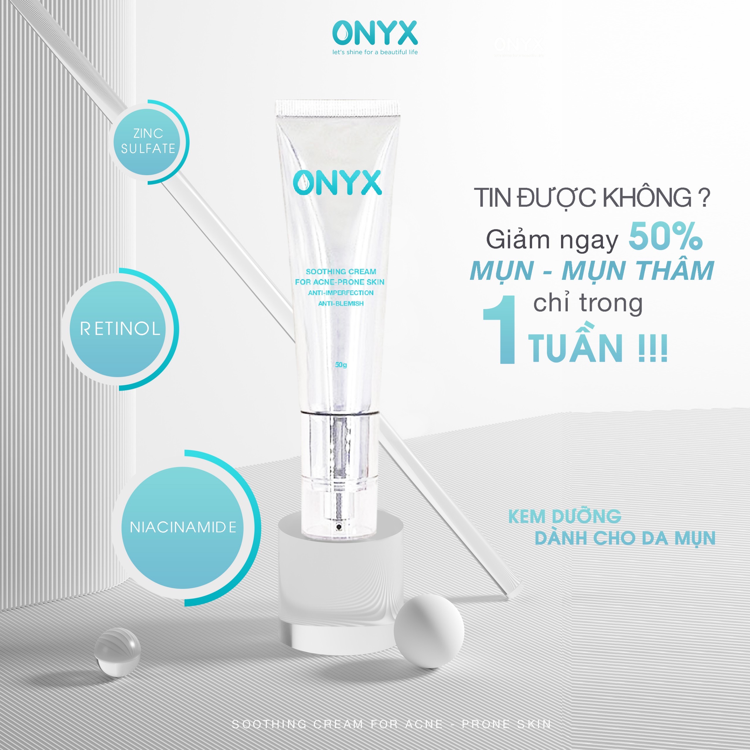 [Hcm]Kem Dưỡng Dành Cho Da Mụn Onyx