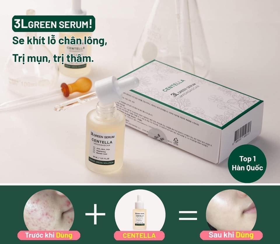 Serum Trị Mụn 3L Green Hàn Quốc