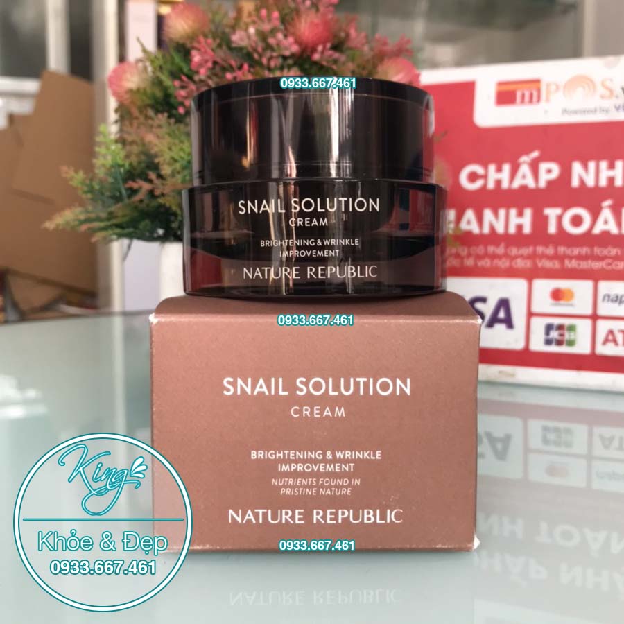 [Hcm]Kem Dưỡng Da Nature Republic Snail Solution Cream (Mẫu Mới)