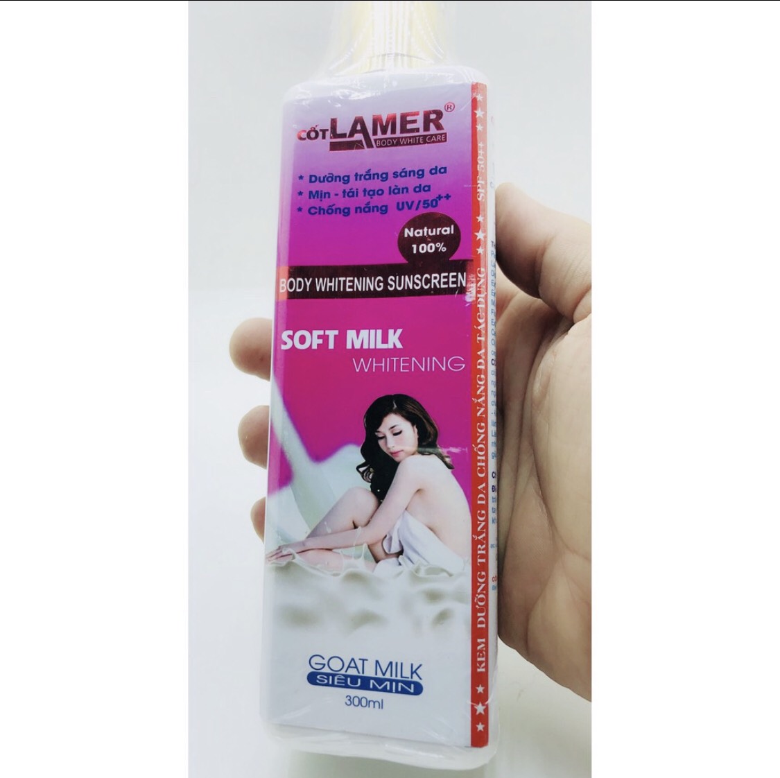 [Hcm]Kem Cốt Kem Body Siêu Trắng Lamer Hồng 300Ml