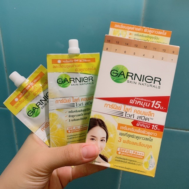 Kem dưỡng da Garnier thái lan – hộp 6 gói màu vàng