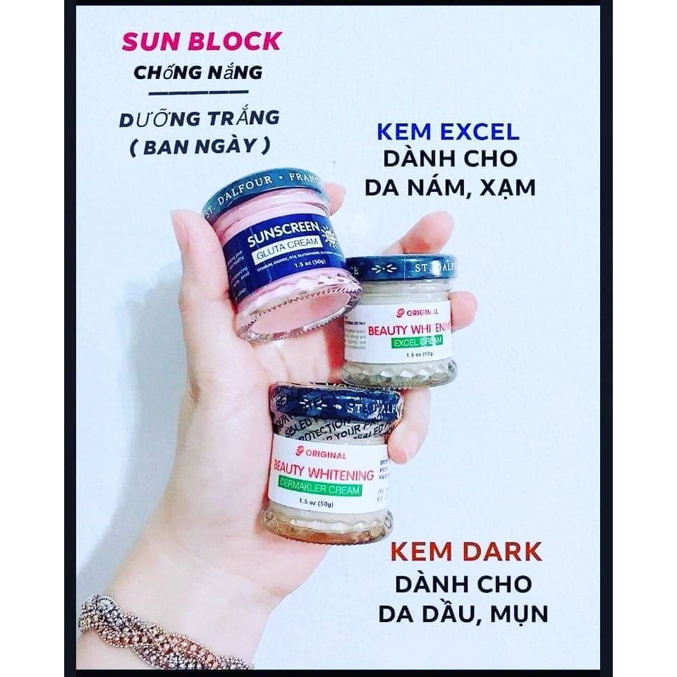 [HCM]Hộp Kem Pháp Xuất khâu Mỹ Dalfour Beauty Ban Đêm Ban Ngày
