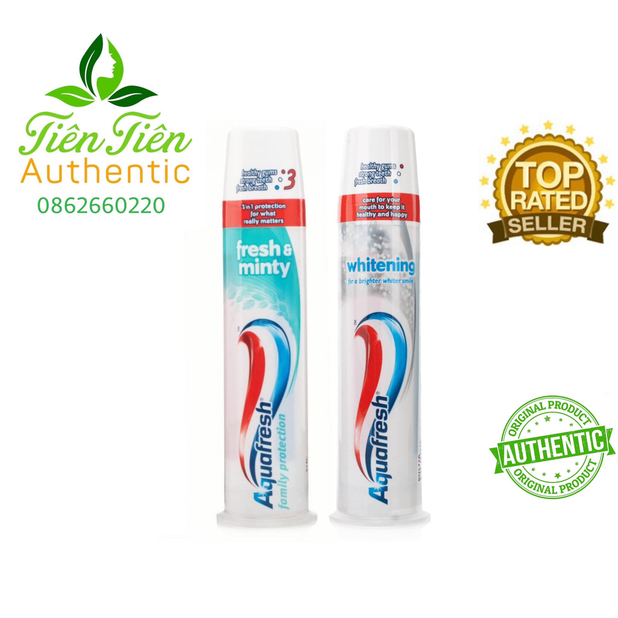 Kem đánh răng Aquafresh Whitening – Anh – 100ml