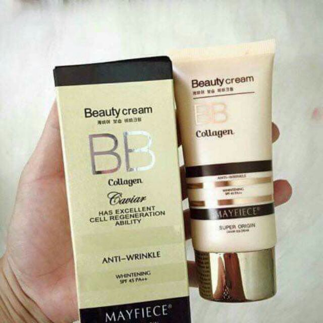Tuýp Kem Nền makeup BB Beauty cream Mayfiece Anti Wrinkle Hàn Quốc