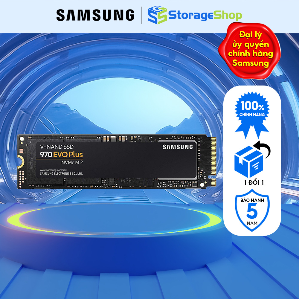 Ổ cứng SSD Samsung 970 Evo Plus PCIe Gen3 x4 NVMe V-NAND M.2 2280 tốc độ 3.500 MB/s loại 250GB/ 500G