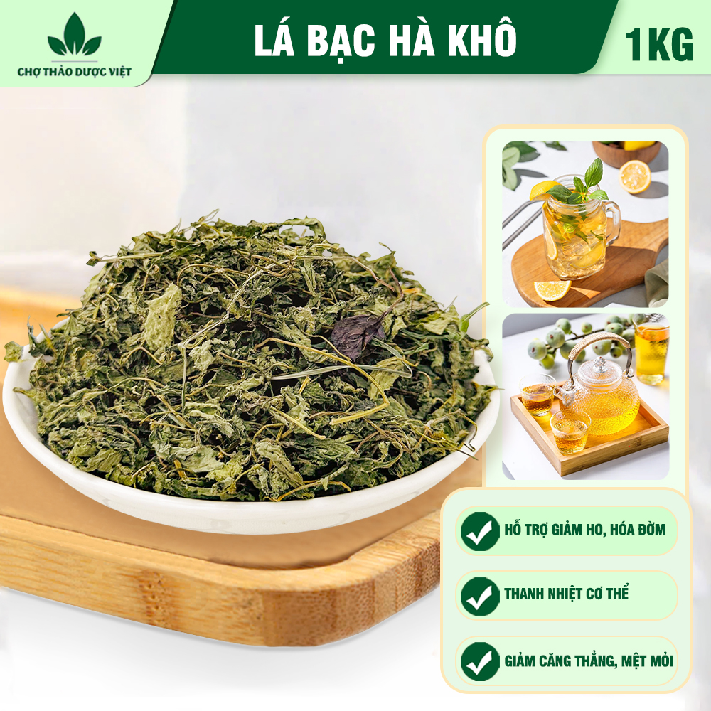 Lá bạc hà 1kg (Bạc hà khô thơm sạch) - Chợ Thảo Dược Việt