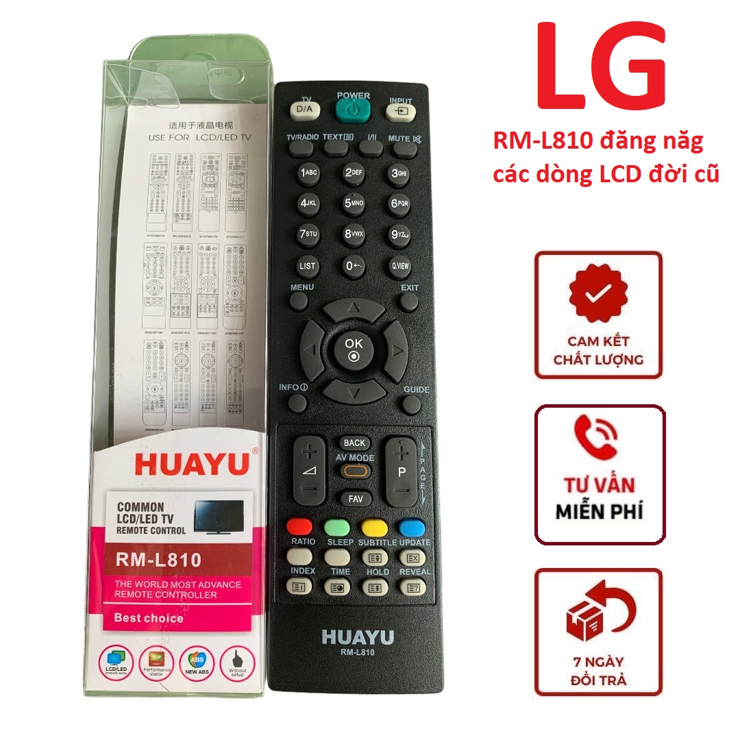 Điều khiển tivi đa năng LG RM-L810 remote lg đa năng các dòng LCD đời cũ mót bấm từ xa dành cho tivi