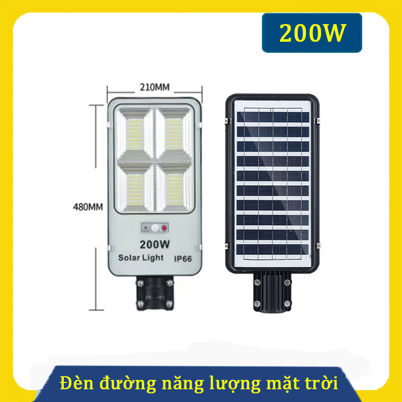 Đèn đường năng lượng mặt trời 200W 300W 600W 800W 1000W không thấm nước Hạt đèn LED chất lượng cao đèn cảm biến tự động sángđèn ven đường Thích hợp cho mọi dịp Đèn sân vườn dùng năng lượng mặt trời liền thể chống nước