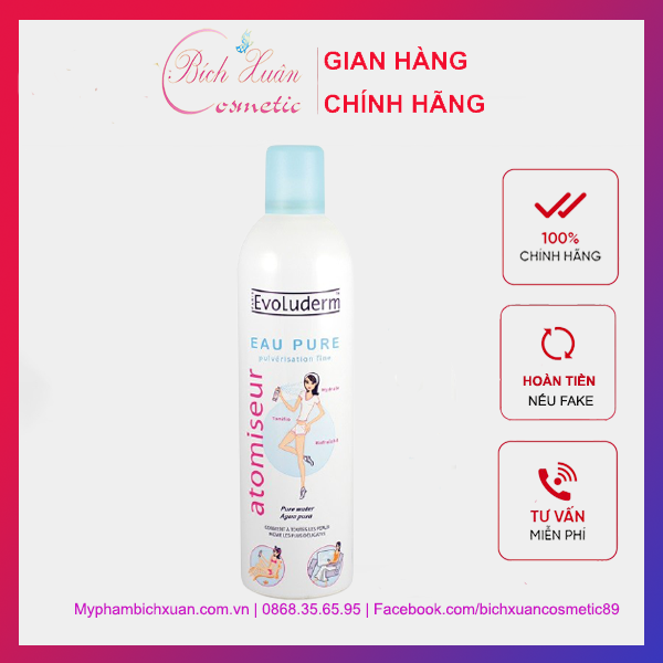 Xịt Khoáng Evoluderm Cấp Ẩm Làm Dịu Da 400ml