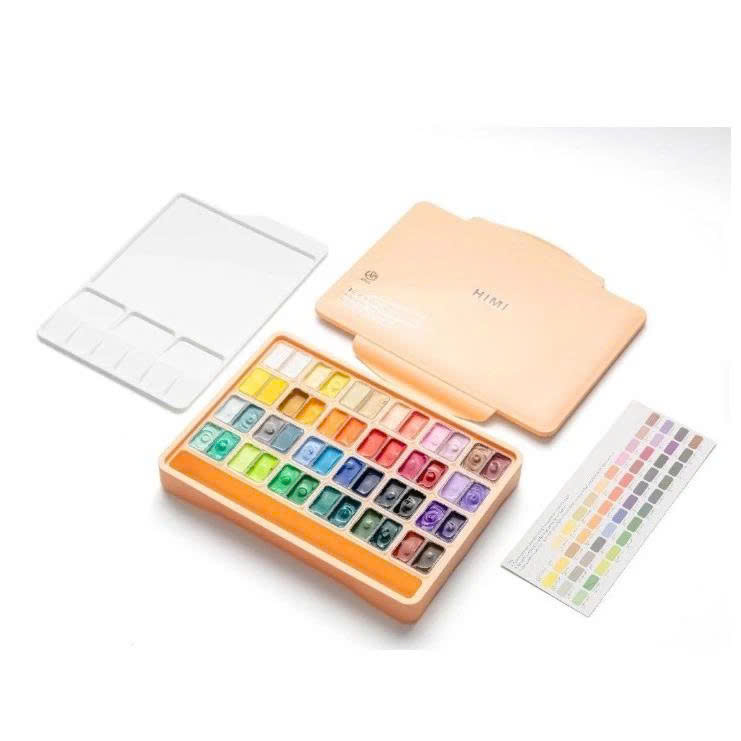 Hộp 112 Màu Gouache HIMI Sinh Đôi HIMI Twins PHIÊN BẢN MỚI (Tặng Kèm Giấy Vẽ)