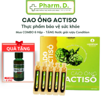 Cao ống Atiso không đường Ladophar Lado Actisô giải độc gan thanh lọc cơ thể - Hộp 10 ống x 10ml