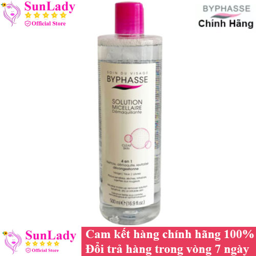 Nước Tẩy Trang Byphasse Micellar Make - Up Remover Solution 500Ml Chính Hãng - Nước Tẩy Trang Cho Da Dầu Mụn