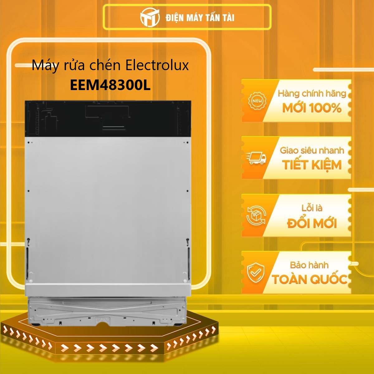 Máy rửa bát âm tủ Electrolux EEM48300L - 14 bộ chén đĩa, màu trắng, kích thước 596x818x550mm