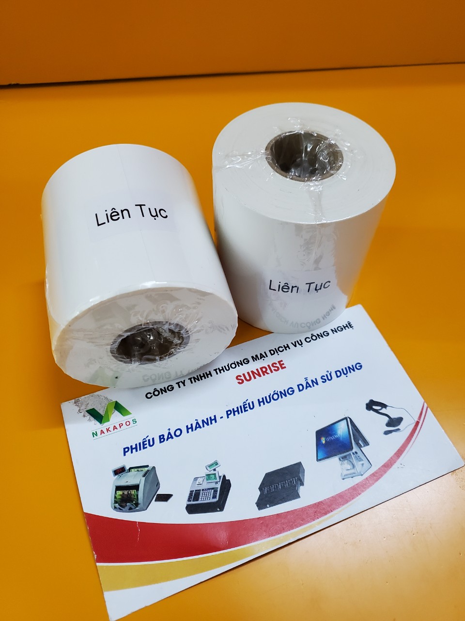 Decal in nhiệt K80 giấy in nhiệt liên tục 80x30 m dùng in đơn Livestream 80mm giấy in bill