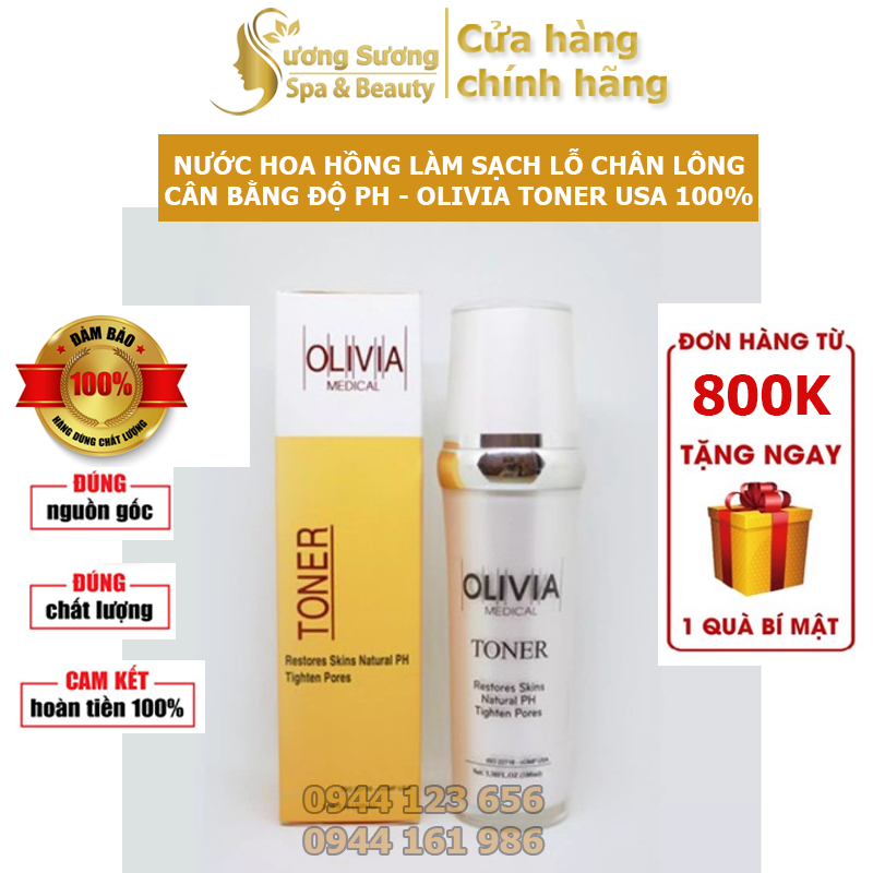 [Free Ship] Nước Hoa Hồng Làm Sạch Lỗ Chân Lông Cân Bằng Độ Ph Thương Hiệu Olivia Toner Hàng Nhập Khẩu 100% Từ Mỹ