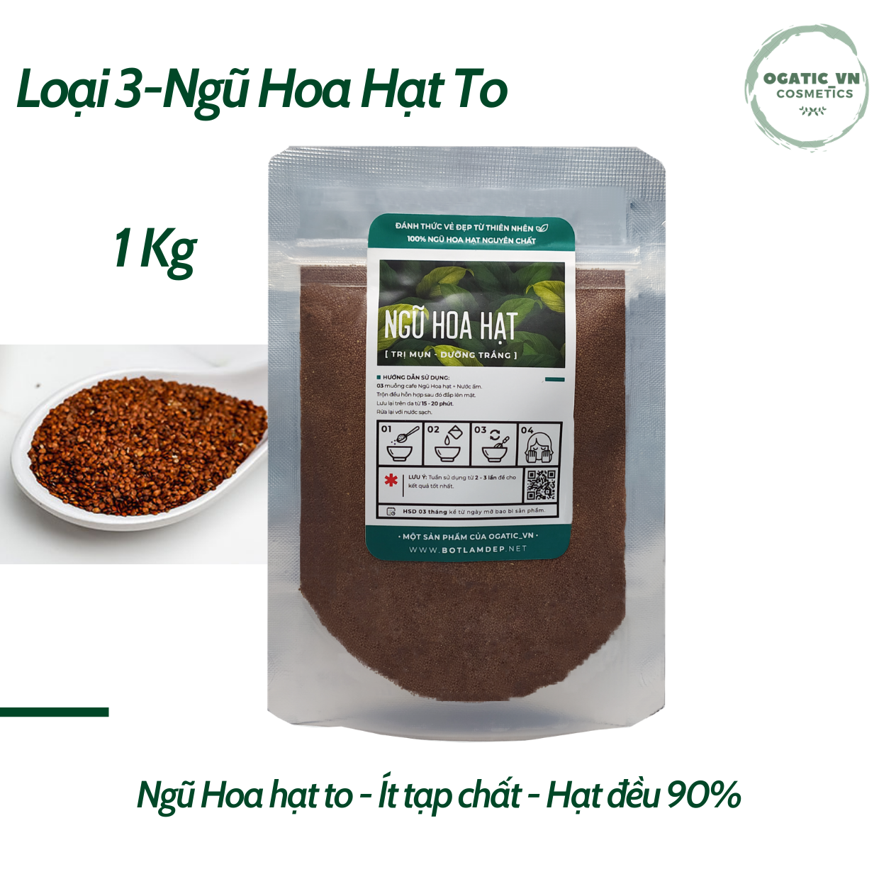 [HCM]1Kg Ngũ hoa hạt cao cấp loại 1 ( hạt ngũ hoa hạt đình lịch ) - Handmade