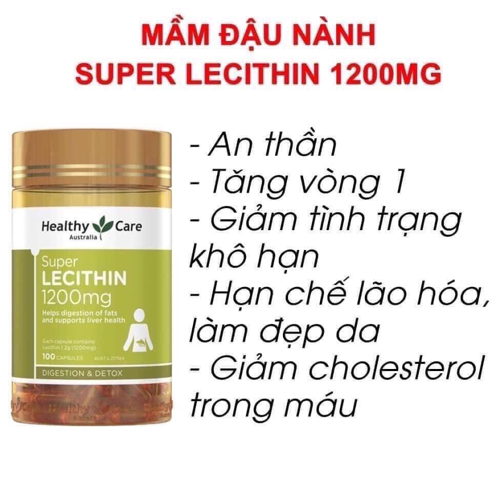 Mầm Đậu Nành Healthy Care Supper Lecithin Healthy Care 1200Mg