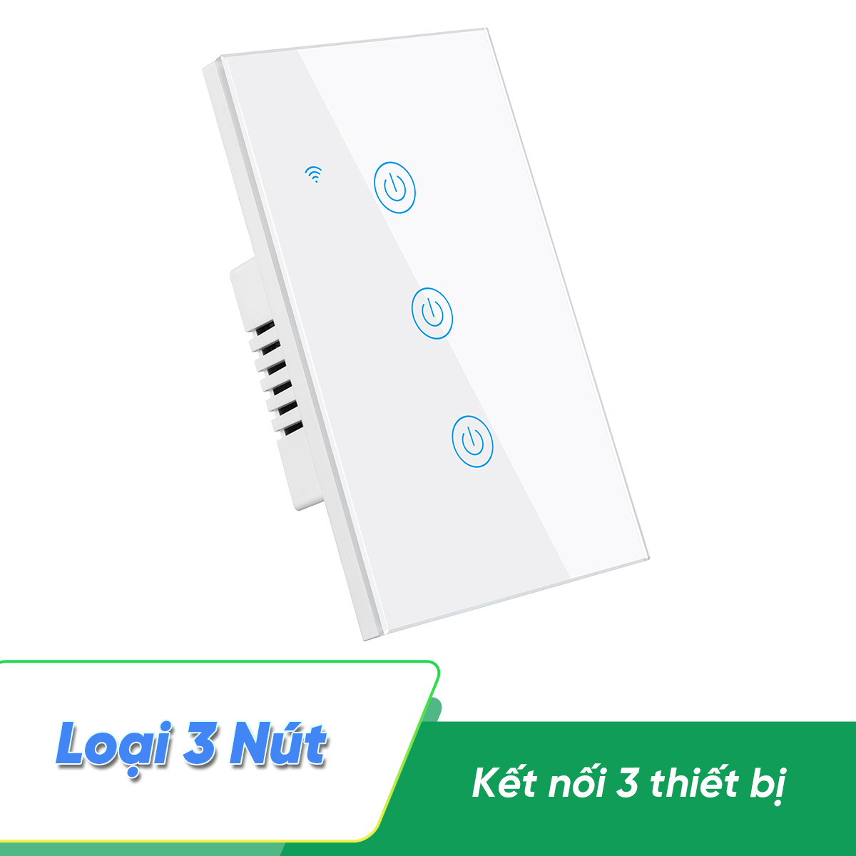 Công Tắc Thông Minh Wifi 6SHOME Hình Chữ Nhật Cảm Ứng 2-3-4 Nút Điều Khiển trên Điện Thoại qua WiFi/