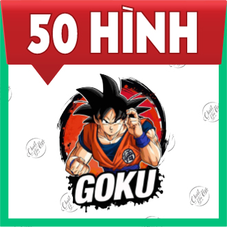 Combo 100 sticker chống nước hình dán decal Son Goku 7 viên ngọc rồng Dragon Ball không trùng meme p