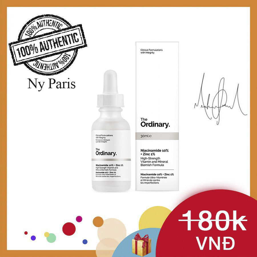 [Hcm][Có Bill/ Date 2023] Serum Giảm Mụn Mờ Thâm Tinh Chất The Ordinary Niacinamide 10 + Zinc 1