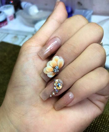 Sản phẩm trang trí móng  vẽ nổi Nail desige  hoa vẽ nổi. Hoa nổi 4D Fantasy set 2 hoa theo màu.Hoa dễ bẻ from móng(hàng vẽ tay không đổ khuôn )