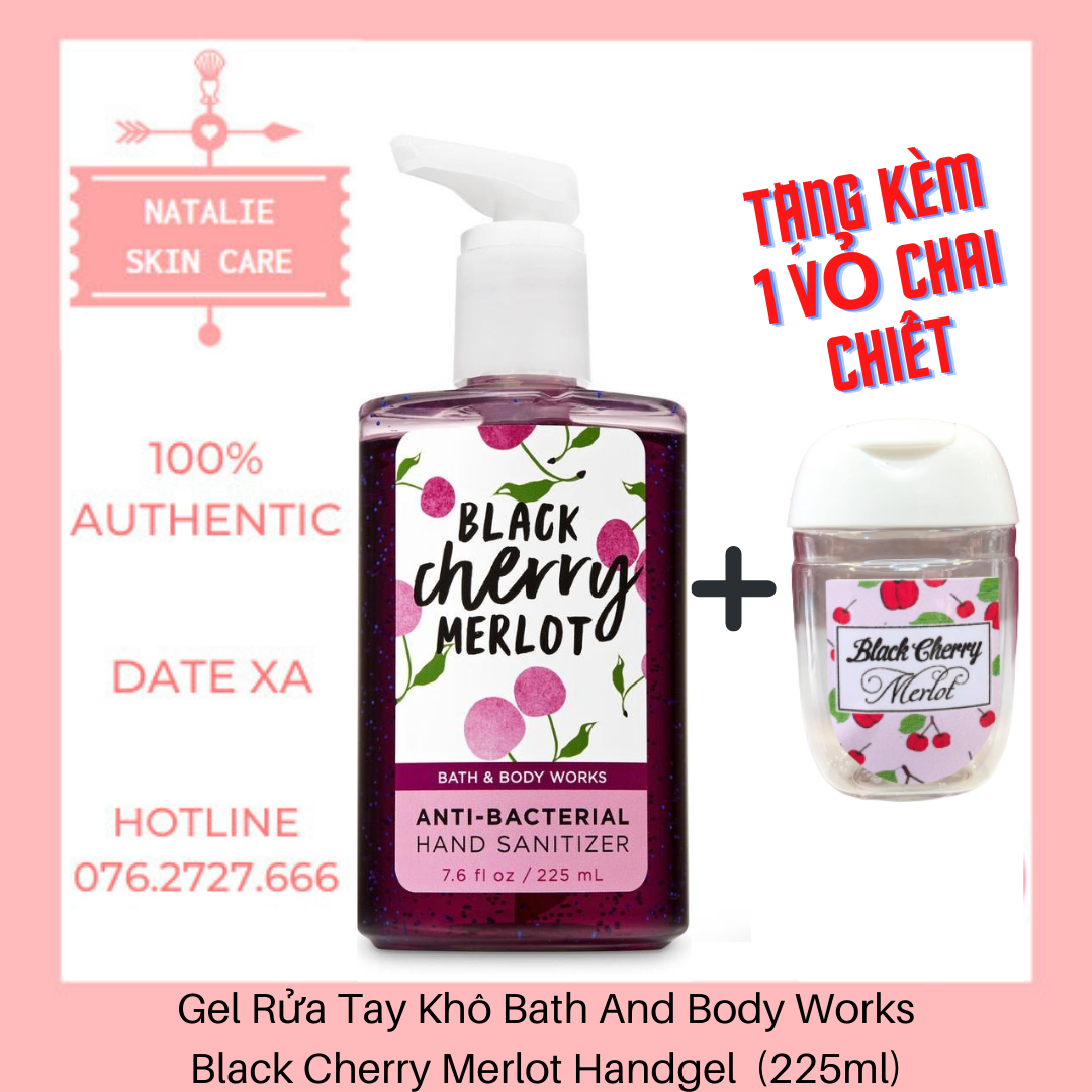 [Hcm][Tặng Kèm Vỏ Chai Chiết] Gel Rửa Tay Khô Bath And Body Works Black Cherry Merlot Handgel (225Ml)