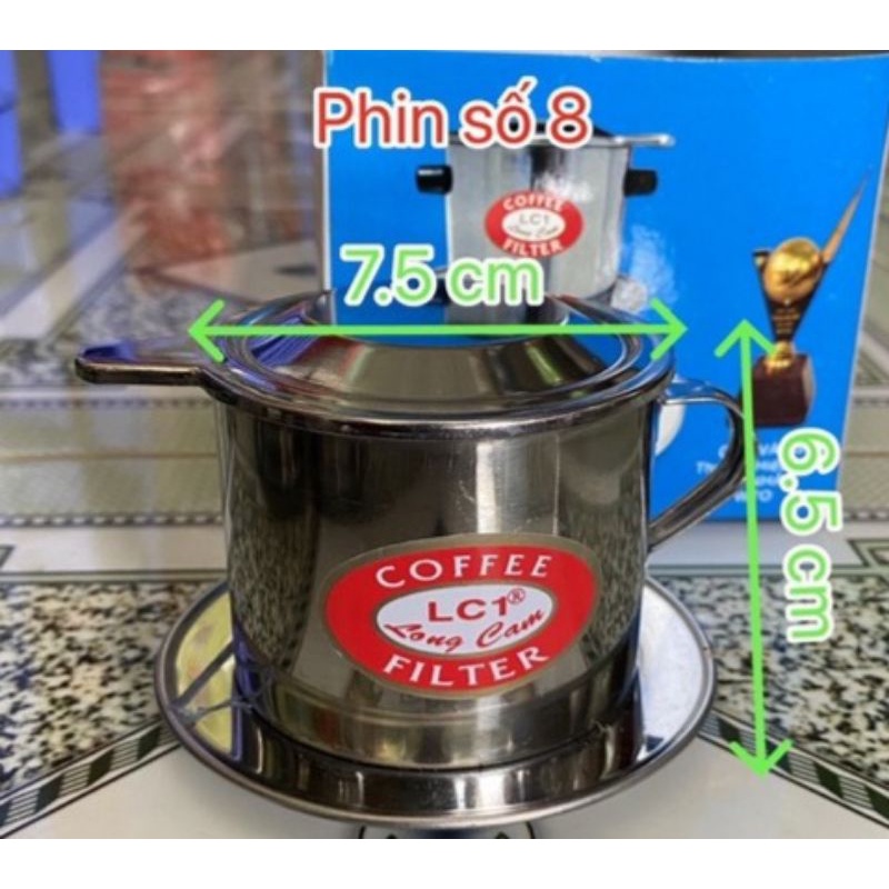 Phin pha cà phê Inox sáng bóng - Phin cafe Long Cam - phin inox sáng bóng pha cafe tiện lợi