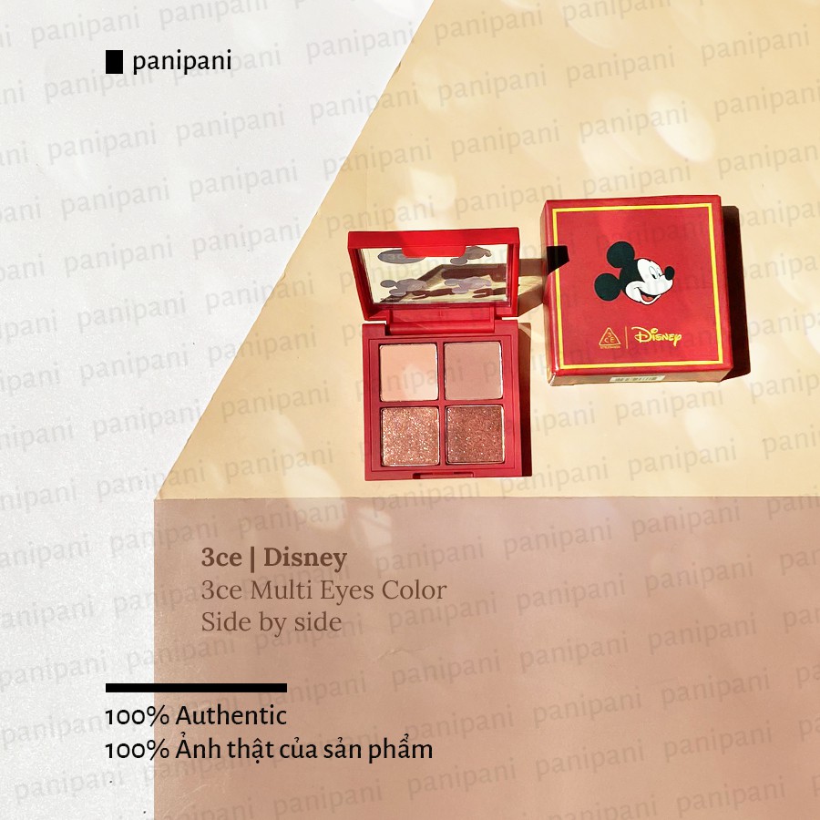 [Hcm][100% Authentic] Bảng Phấn Mắt 4 Ô 3Ce Disney Side By Side Vỏ Đỏ
