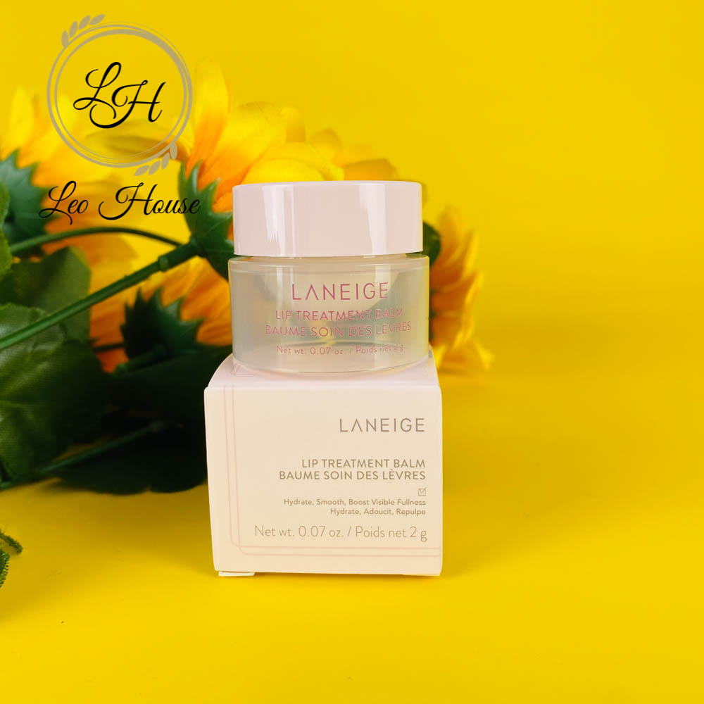Son dưỡng môi mini Laneige Lip Treatment Balm - Dưỡng ẩm với dầu dừa mùi thơm ngọt giảm khô môi