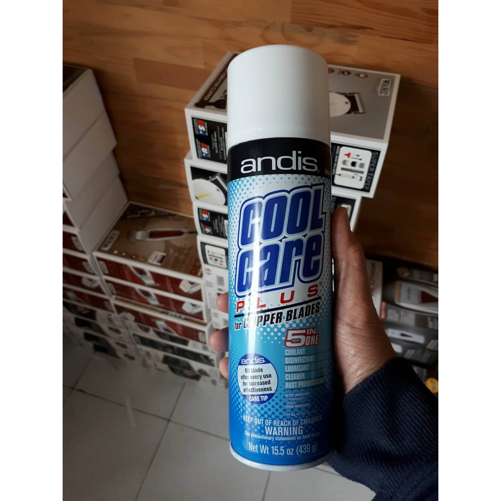 Chai Xịt Vệ Sinh Làm Mát Tông Đơ Andis Cool Care 5In1 439G