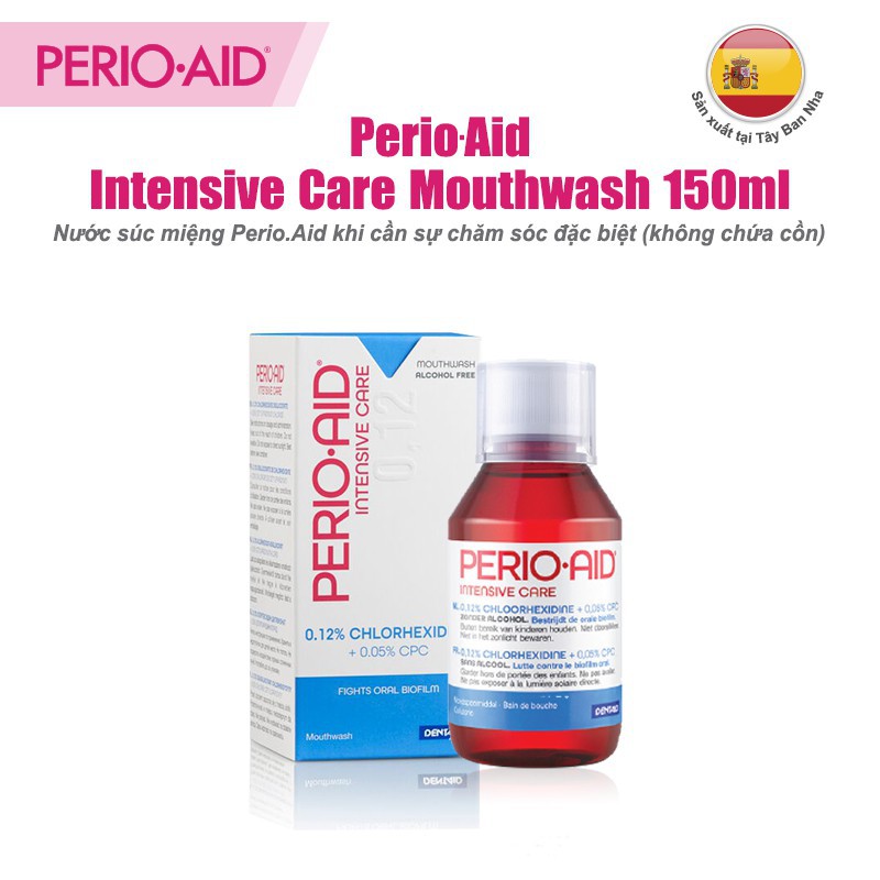[Hcm][ Nước Súc Miệng ] Perio - Aid Intensive Care - 150Ml - Diệt Khuẩn Ngăn Mảng Bám Chống Viêm