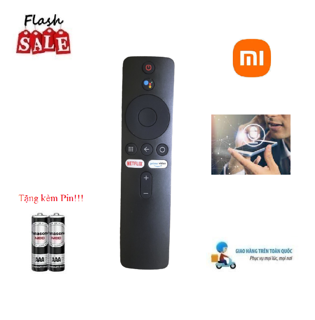 Remote Điều khiển giọng nói TV Xiaomi - Mi TV Box Android TV- Hàng mới chính hãng Tặng kèm Pin!
