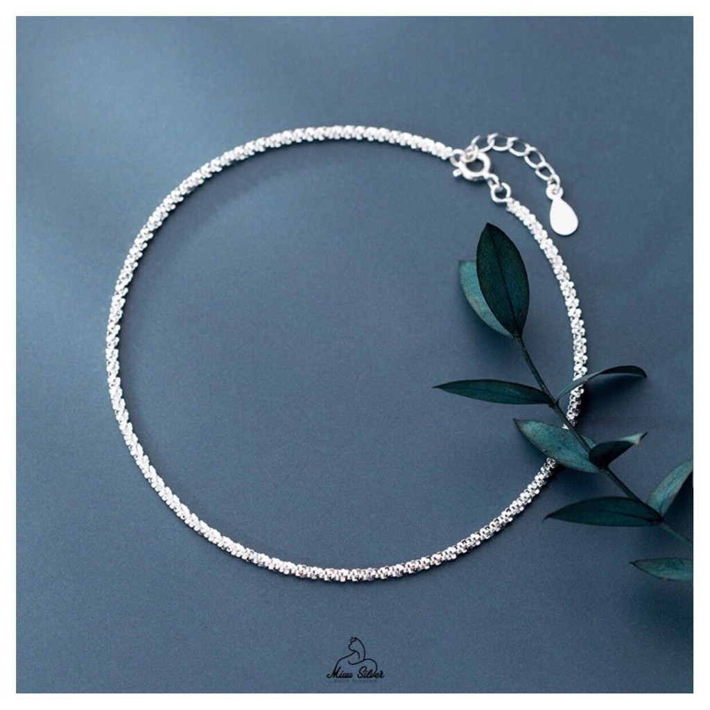 Lắc chân bạc nữ Miuu Silver lấp lánh Blink Anklet