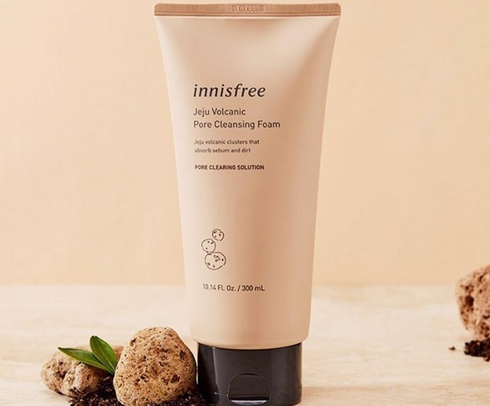 Sữa Rửa Mặt #Innisfree #Jeju #Volcanic #Pore #Cleansing #Foam 50Ml Da Mun Kiềm Dầu Mụn Đầu Đen Se Lỗ Chân Lông