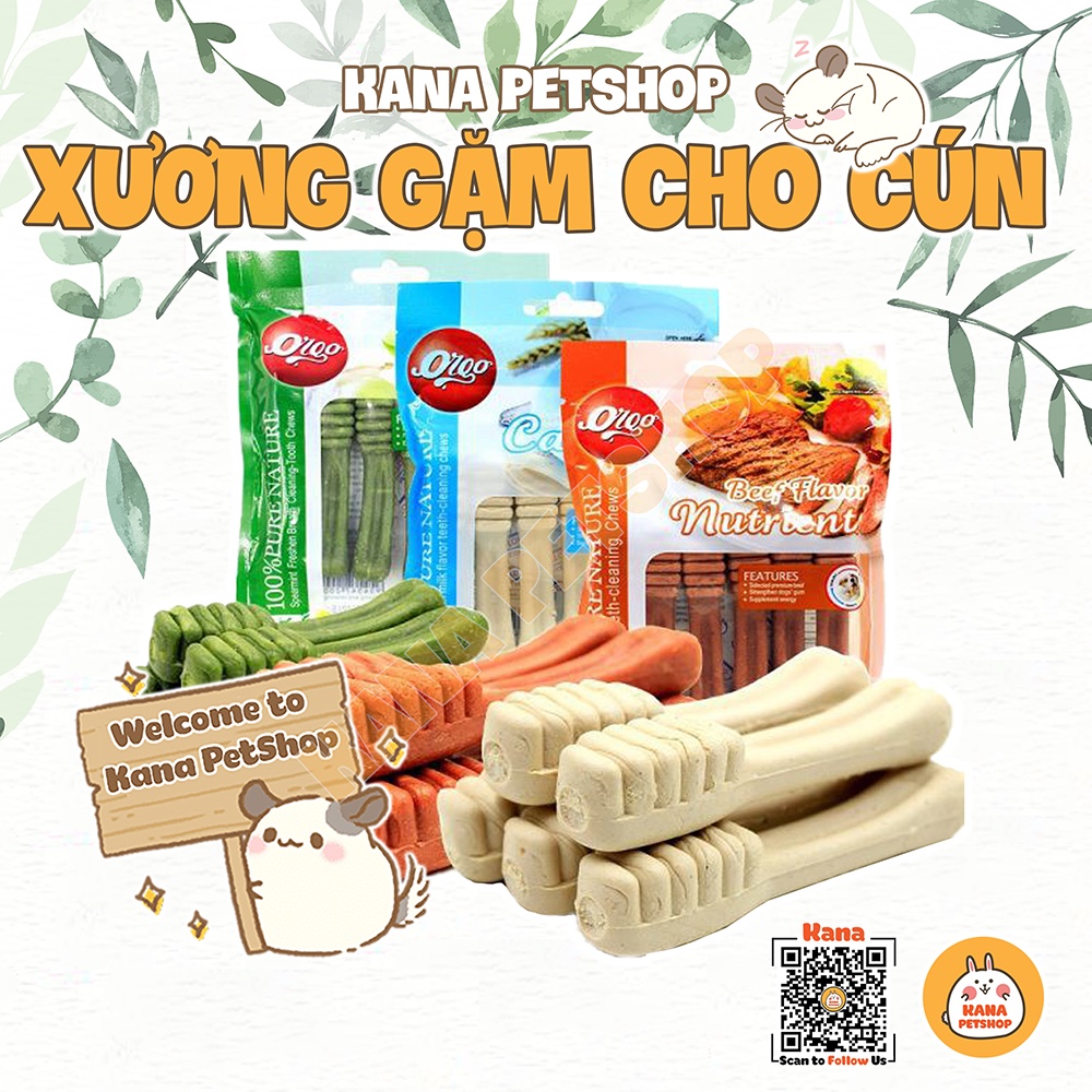 Xương Gặm Orgo Cho Chó 🐹FREESHIP🐹  Xương Gặm Orgo 3 Vị Sạch Răng Cho Cún Orgo Beef Flavor Nutrient