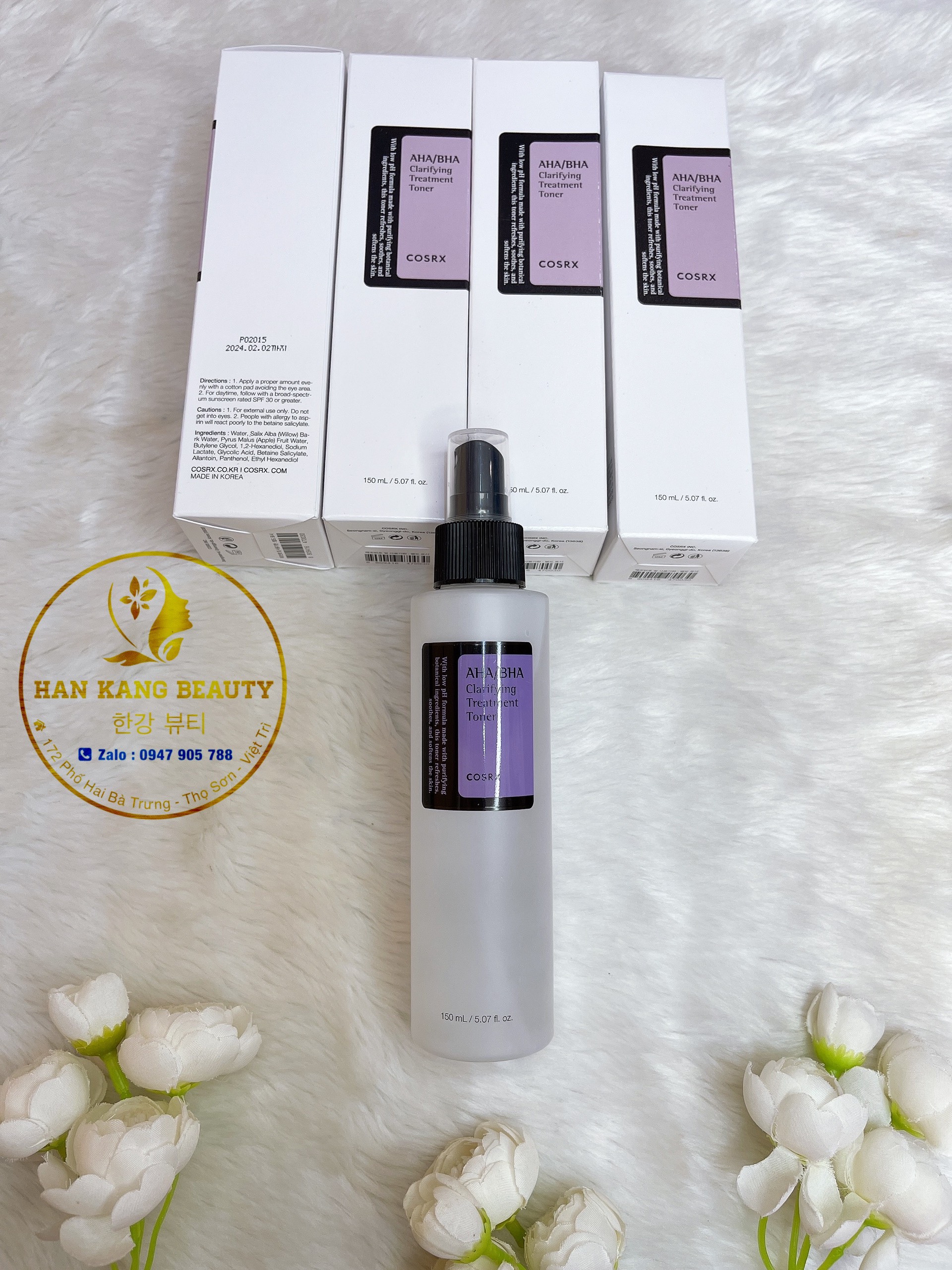 Nước Hoa Hồng Cho Da Mụn Ẩn Da Không Đều Màu Cosrx Aha/Bha Clariflying Treatment Toner 150Ml