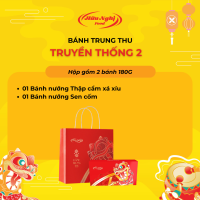 BÁNH TRUNG THU HỮU NGHỊ HỘP TRUYỀN THỐNG (2 BÁNH NƯỚNG 150G - 180G)