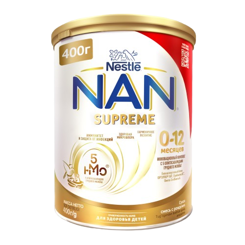 Sữa bột nan Supreme HMO 1 Nga thủy phân 1 phần cho bé dự ứng đạm bò từ sơ sinh 400g