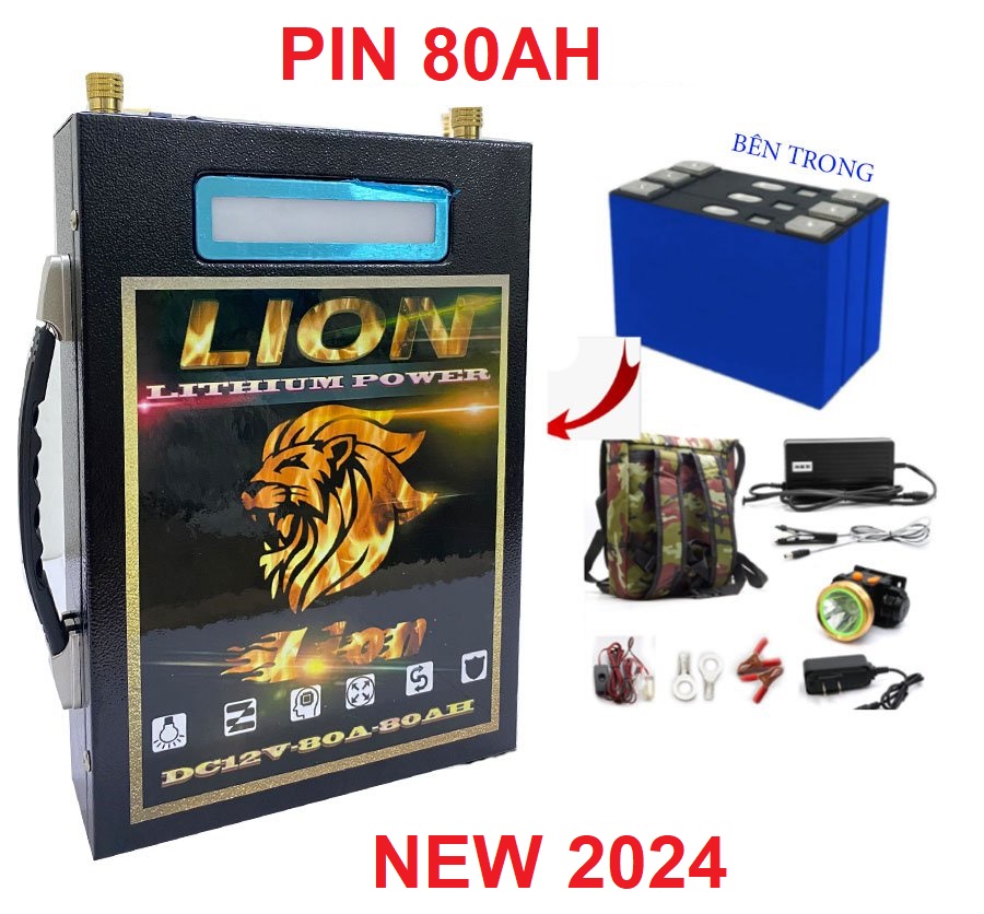 [Chính hãng] Pin Lithium 12v- Bình Pin Lion 200Ah-150Ah-100Ah-80Ah Bộ Lưu Trữ Điện Pin Thế Hệ Mới [G