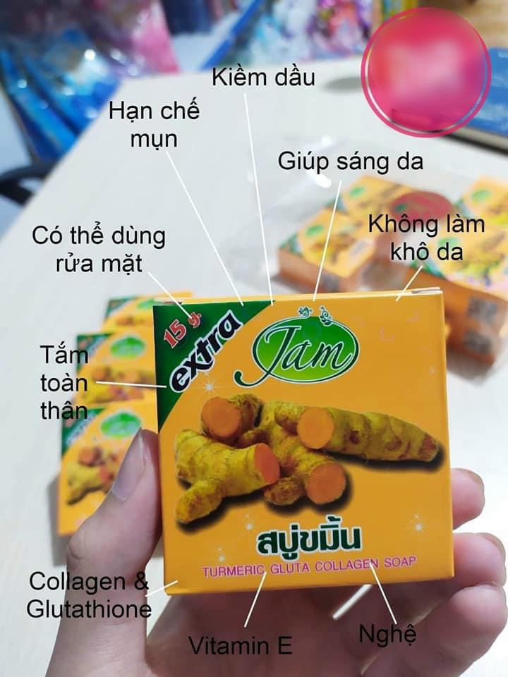 [HCM][ 1 cục] (Hàng Chính hãng) Xà bông nghệ giảm mụn trắng da (( JAM)) Thái LAn