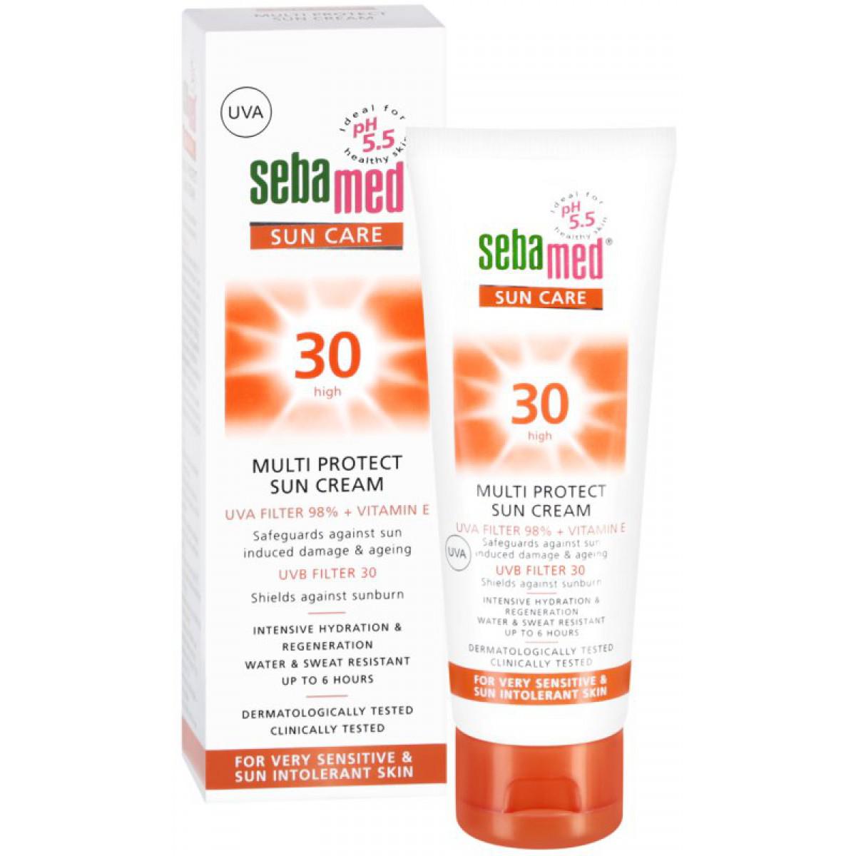 Kem chống nắng cho da nhạy cảm Sebamed pH5.5 Sun Care Multi Protect Sun Cream SPF 50+ 75ml