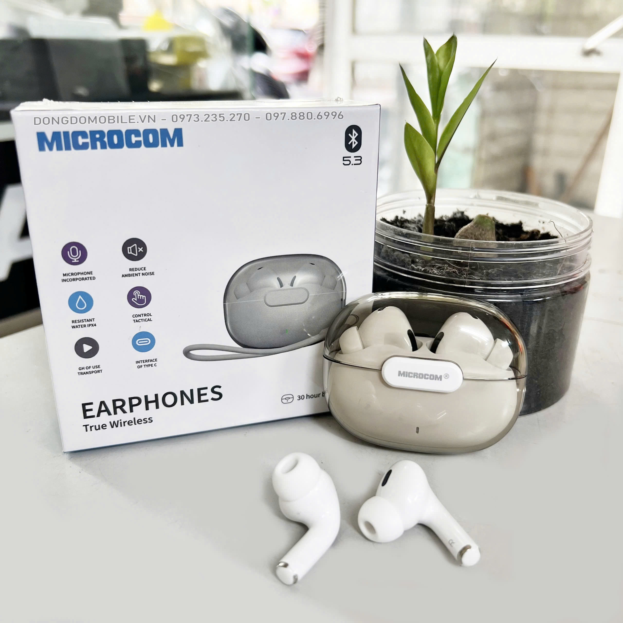 Tai nghe Bluetooth Microcom XT40 thời trang kết nối Bluetooth 5.3 hàng chính hãng