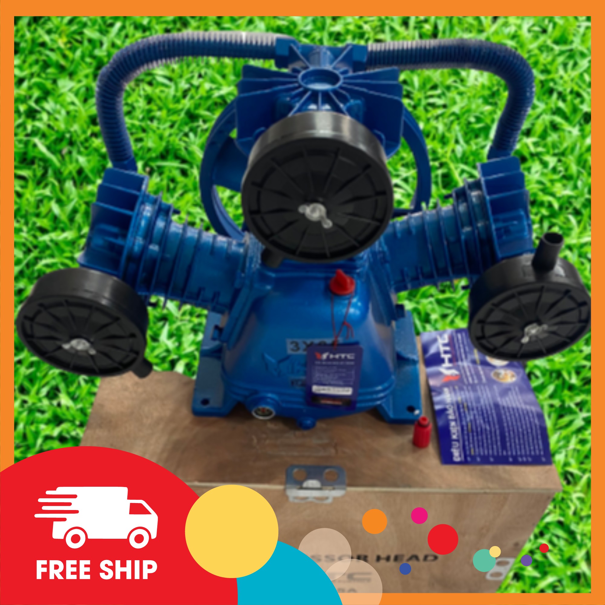 Đầu nén khí loại 3Piston 65mm màu xanh Puma CS 2HP-3HPhiệu HTC HTC3X65A