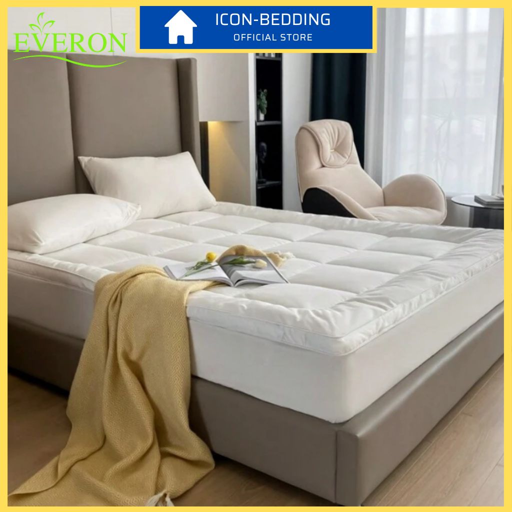 Topper Everon Làm Mềm Nệm Tấm Lót Nệm Tấm Tăng Tiện Ích Nệm - Hàng Chính Hãng By ICON-BEDDING