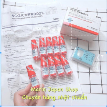 Dung dịch nhỏ mắt giúp cấp ẩm chống khô mắt Sancoba Nhật Bản