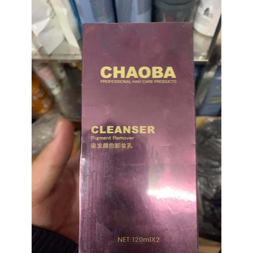 Loại Bỏ Sắc Tố Màu Tóc Chaoba Cleanser Pigment Remover 120Ml X2