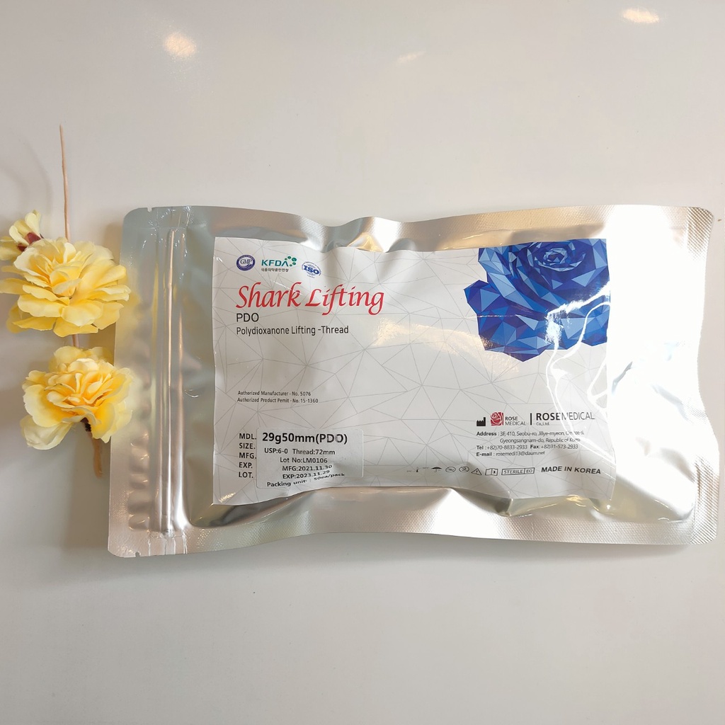 Căng Chỉ Làm Má, Rãnh Miệng Double Cog Mono 29Gx50mm & 29Gx38mm 1 gói 50 sợi ( Hàn Quốc )