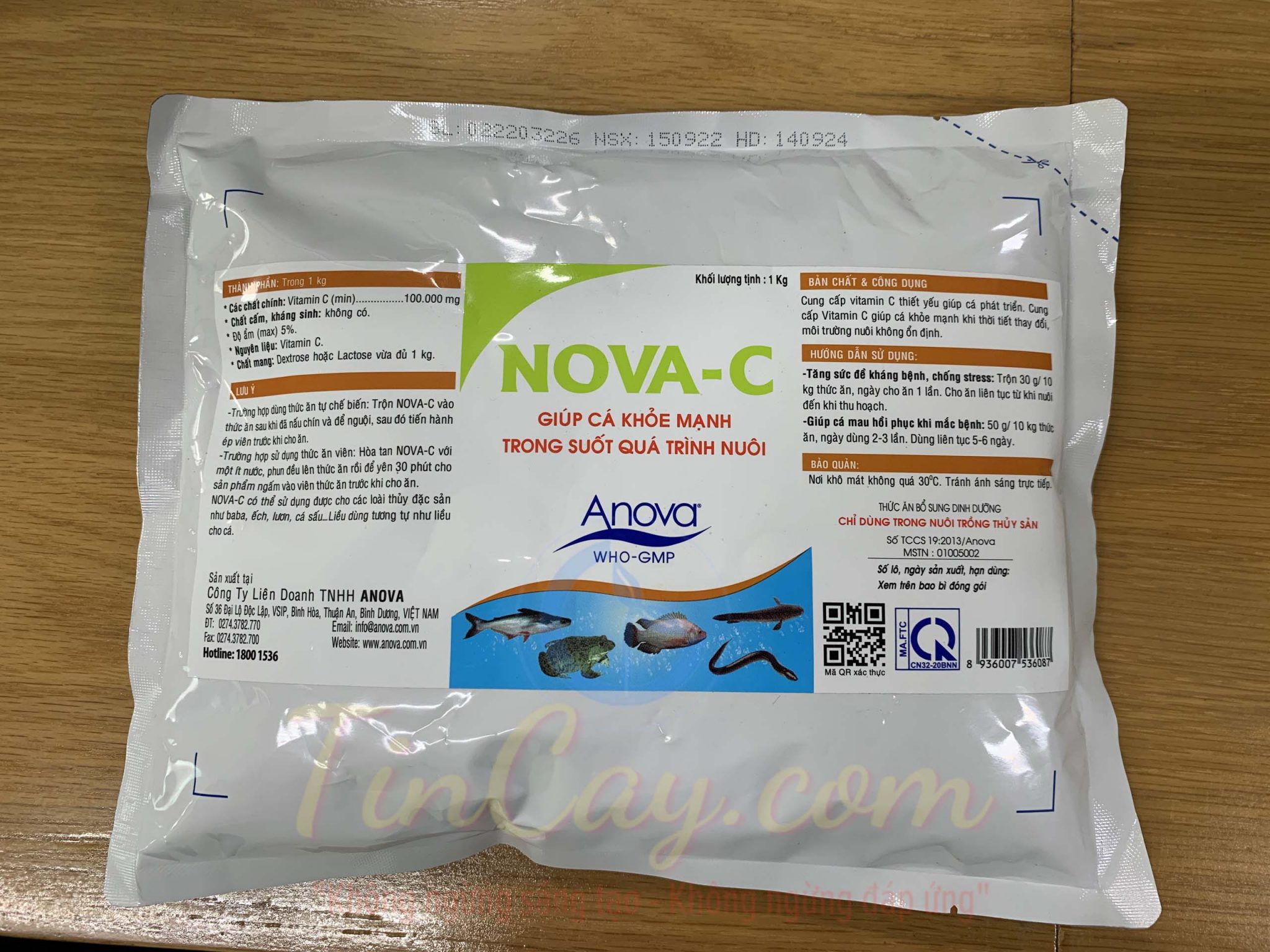 NOVA C 10% (FISH) - Vitamin C Cho Cá Giúp Tăng Đề Kháng Chống Stress Cá Khỏe Mạnh Nhanh Lớn Anova No